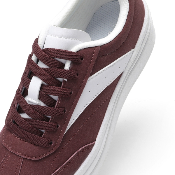 [Val] Retro Platform Fashion Sneakers - WINE RED - 6